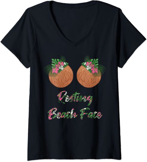 Discover Resting Beach Face T-shirt Coconut Tropical Flower Wreath