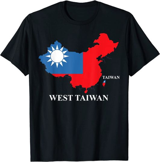 West Taiwan Map Define China Is West Taiwan T Shirt