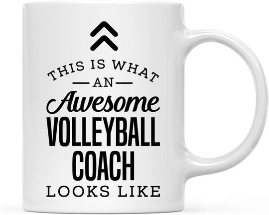 Ceramic Coffee Tea Mug Gift, This is What an Awesome Volleyball Coach Looks Like, Birthday Gift Ideas Coworker Him Her, Includes Gift Box