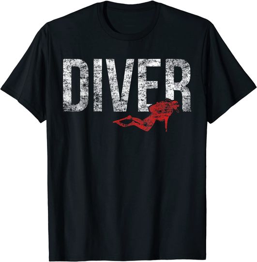 Diver Lover Humor Scuba Diving Present Ocean Deep Sea T-Shirt