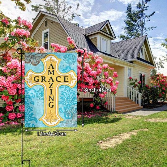 Personalized Amazing Grace Garden Flag