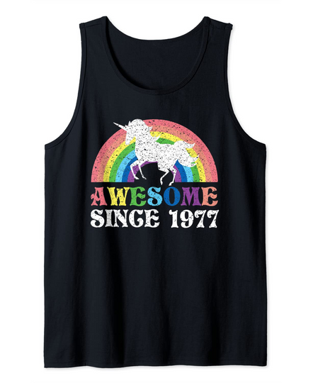 Unicorn Retro Awesome Since 1977 Tank Top