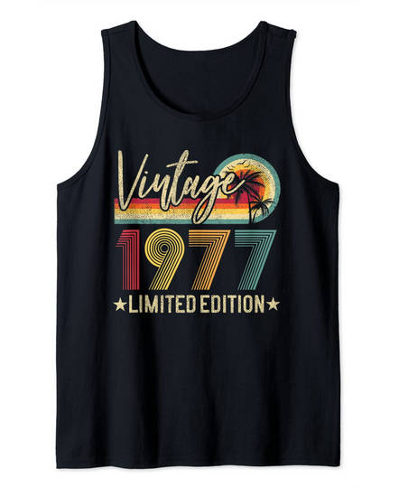 Vintage 1977 44 Years Old Limited Edition Tank Top