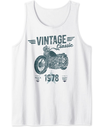 Born 1978 43rd Birthday Classic Retro Motorbike Tank Top