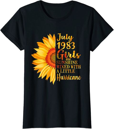 Discover Womens July Girls 1983 Shirt 38th Birthday Gifts 38 Years Old T-Shirt