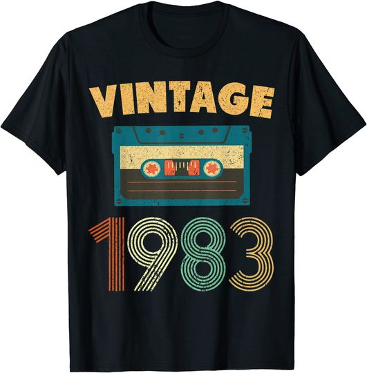 Discover 36th Birthday Gift Vintage Mixtape 1983 36 Years Old T-Shirt