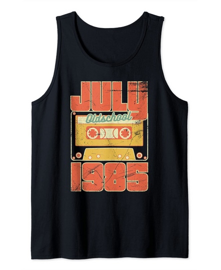 Discover July 1985 Mixtape 34 Years Old 34th Birthday Tank Top