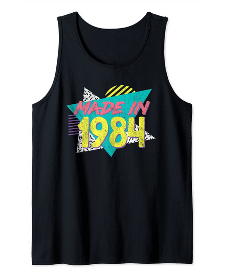 Made In 1984 Retro Vintage 37th Birthday Tank Top