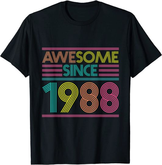 Awesome Since 1988 33rd Birthday T Shirt