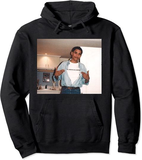 Barack Obama College Retro Vintage Young Obama Pullover Hoodie
