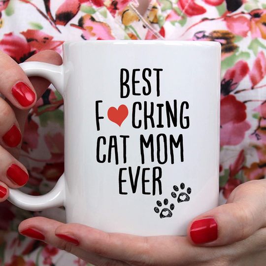Best Cat Mom Ever Coffee Mug - Gift Idea for Cat Mom, Women, Veterinarian, Animal Rescue or Vet Tech - Birthday Christmas Present for Cat Lovers