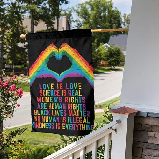 Love is Love Black Lives Matter Garden Flag