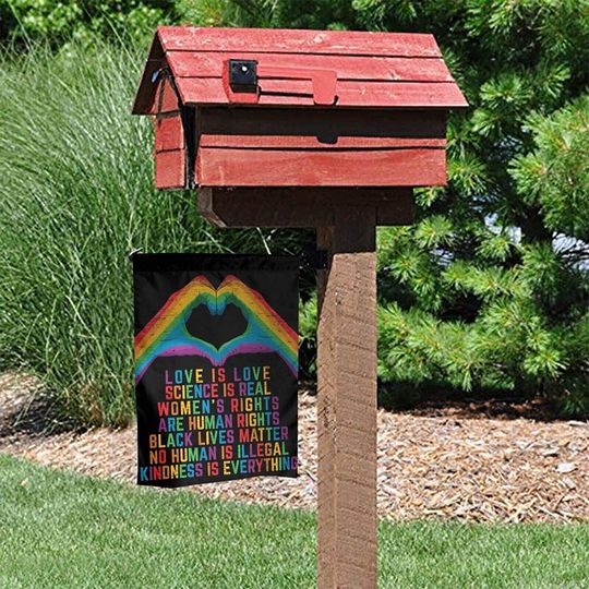 Love is Love Black Lives Matter Garden Flag