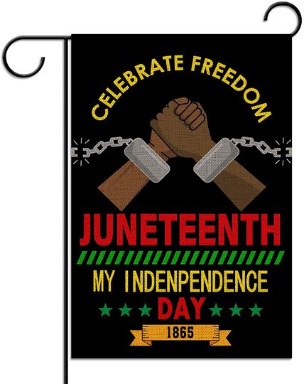 Rainlemon Linen Juneteenth Garden Flag
