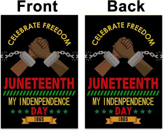 Rainlemon Linen Juneteenth Garden Flag