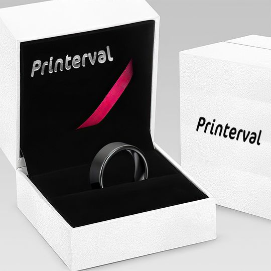 Engraved Men's Polished Tungsten Ring