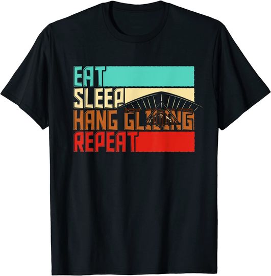 Discover Vintage Eat Sleep Repeat Hang Gliding T-Shirt