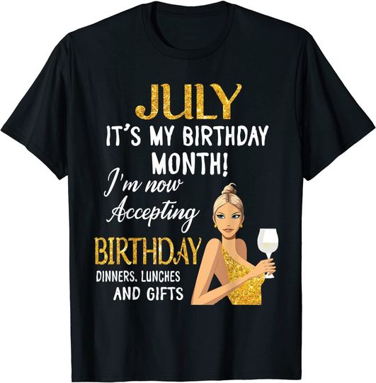 Discover Men's T Shirt July Girl It's My Birthday Month