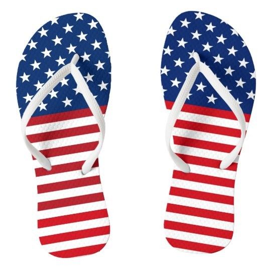 American Flag Stars And Stripes Flip Flops