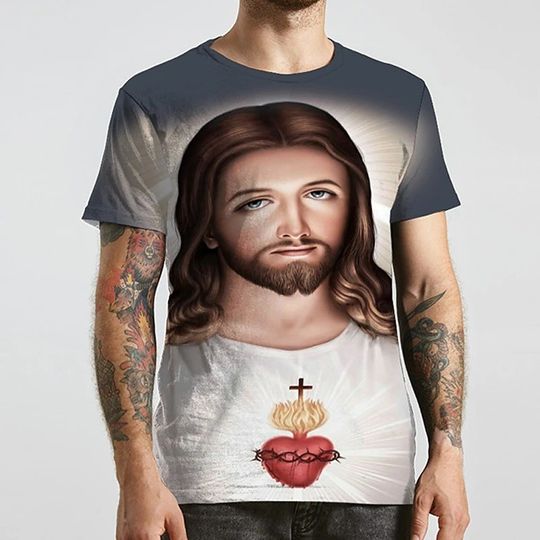 Men Unisex Tee 3D Print Graphic Prints Human Tops Basic T-shirt