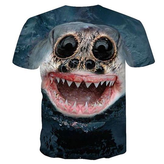 Men Unisex Tee T shirt 3D Print Graphic Prints Fish  Basic Fashion