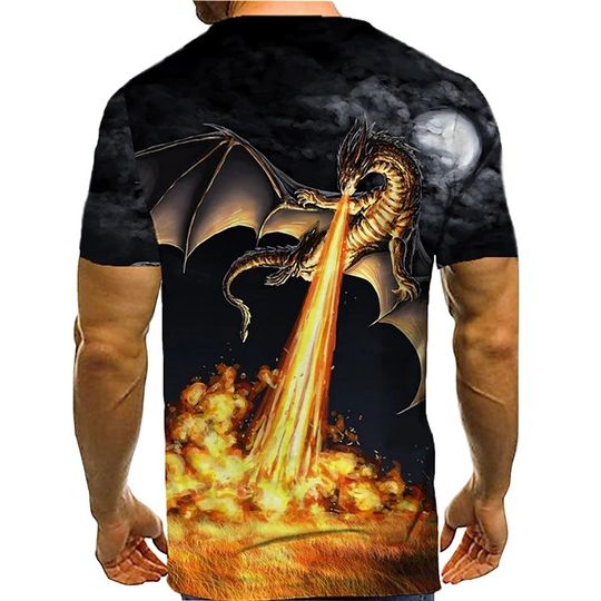 T shirt 3D Print Dragon Graphic Prints