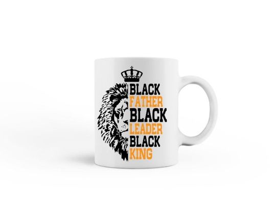 Black King, Ceramic Coffee Mug, Black King Mug, BLM Coffee Mug