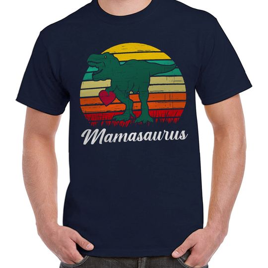 Mamasaurus Vintage Dino Mom T-Shirt