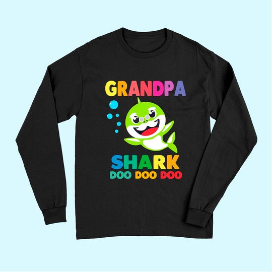Men's Long Sleeves Grandpa Shark