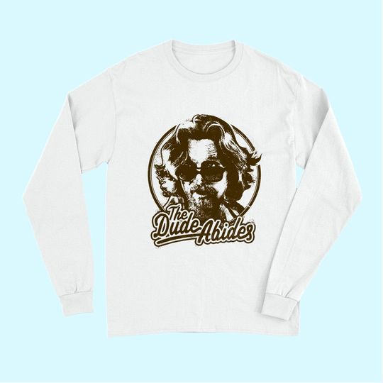 Discover Big Lebowski The Dude Abides Negative Head Shot Portrait Long Sleeves