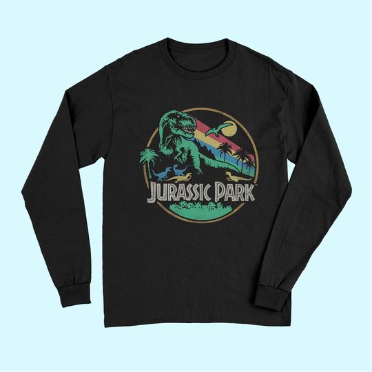 Retro Jurassic Park Darken  Long Sleeves