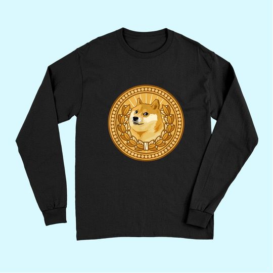 Dogecoin Crypto Cryptocurrency Blockchain Trader Trading Long Sleeves