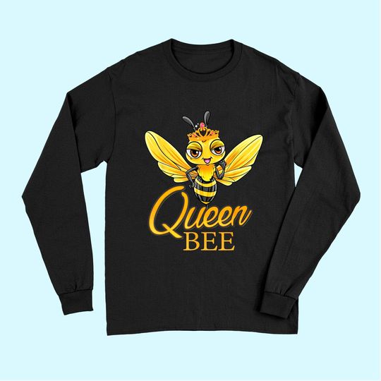 Queen Bee Crown Cute Honey Bee Hive Gift Beekeeping TLong Sleeves