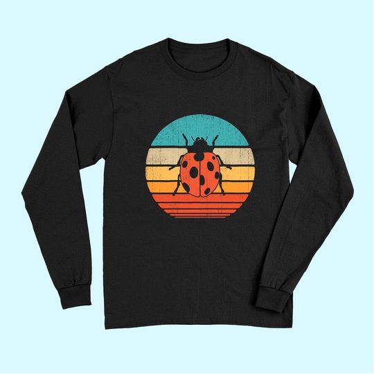Ladybug Retro Vintage 60s 70s Men Women Gifts Bug Insect Long Sleeves
