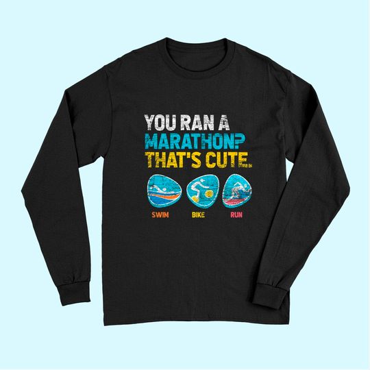 Vintage Funny Triathlete Swim Bike Run Triathlon Premium Long Sleeves