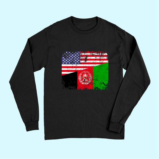 Usa Afghanistan Flag Long Sleeves