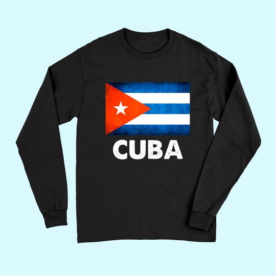 Cuba Cuban Flag Long Sleeves