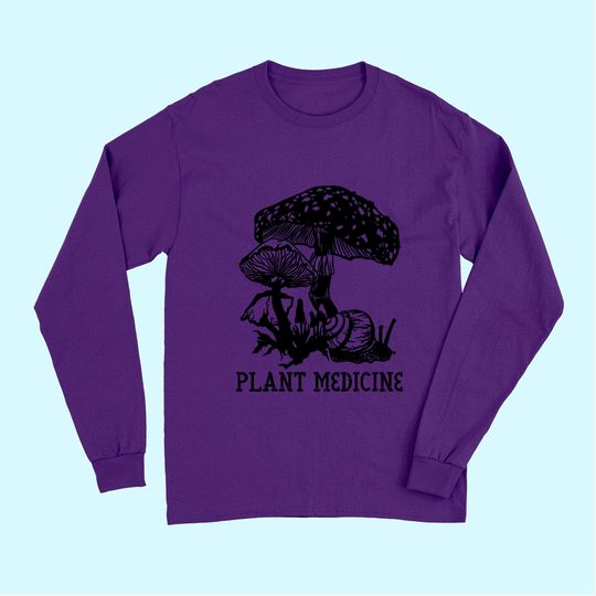 Plant Medicine Vintage Magic Mushroom Mycology Psychedelic Long Sleeves