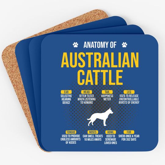 Anatomy Of Australian Cattle Dog Coaster
