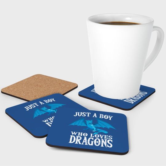 Just A Boy Who Loves Dragons Dragon Costume Gift Coaster