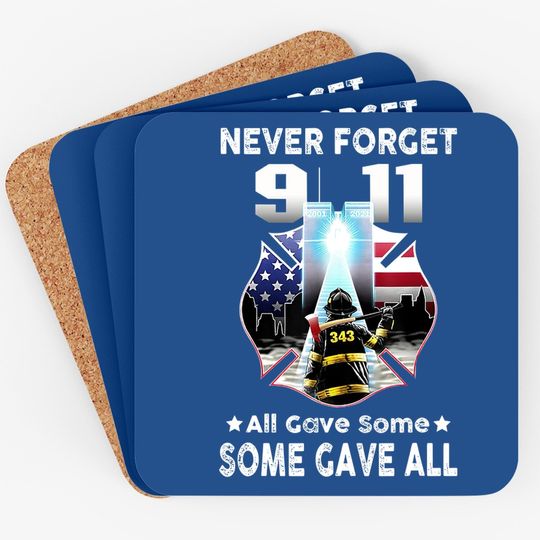 Never Forget 9-11-2001 20th Anniversary Coaster