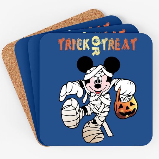 Disney Halloween Couple Party Trick Or Treat Coaster