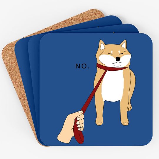 Shiba Inu Nope Doge Meme Coaster