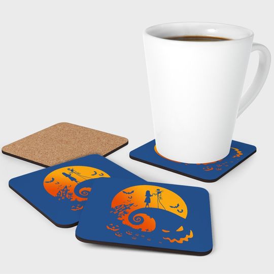 Jack Skellington The Nightmare Before Christmas And Sally Halloween Coaster