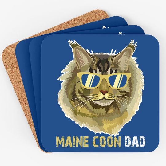 Maine Coon Dad Coaster