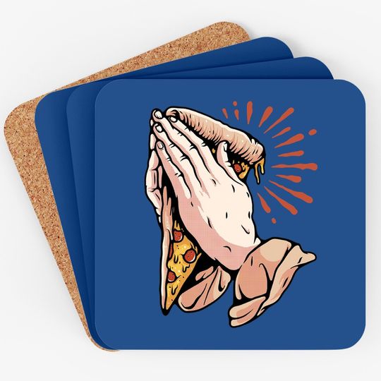 Praying Pizza Coaster