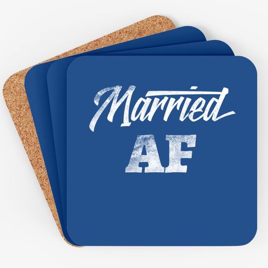 Just Married Wedding Bride Groom Coaster