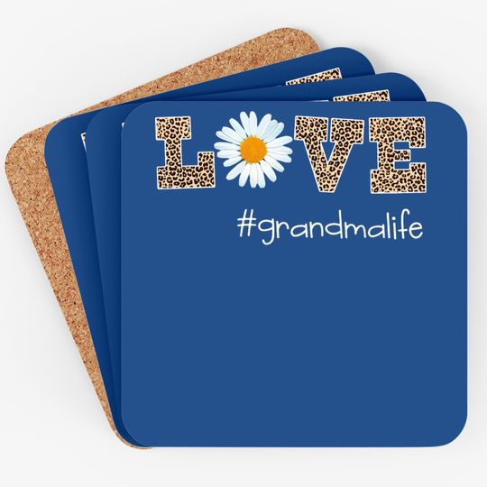 Love Grandma Life Daisy Art Classic Coaster