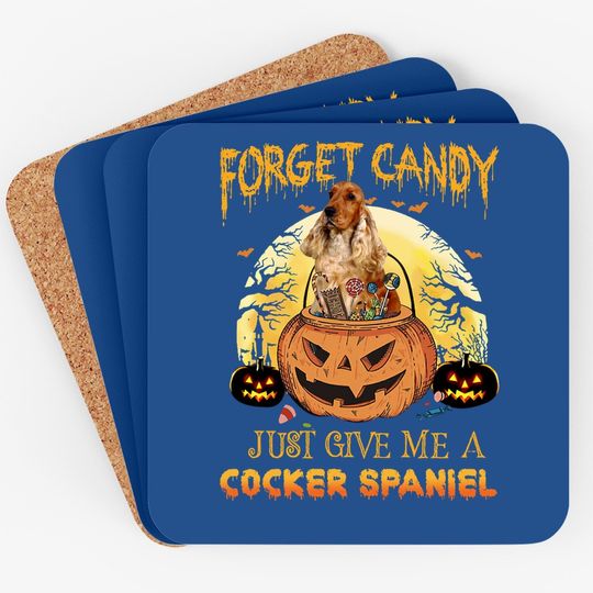 Candy Pumpkin Cocker Spaniel Coaster