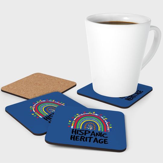 National Hispanic Heritage Month Rainbow All Countries Flags Coaster